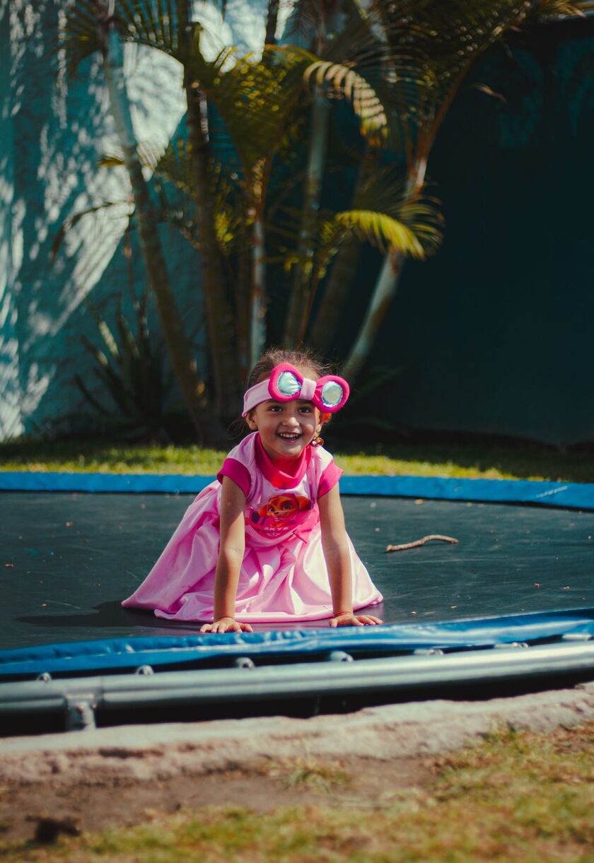 Trampoline enfant 270 cm avec filet de sécurité BERG