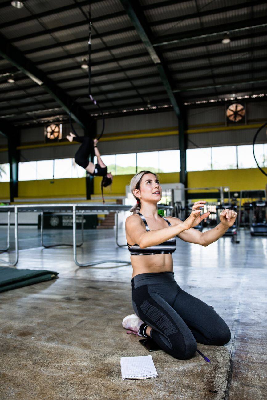 Trampoline fitness d'int&eacute;rieur